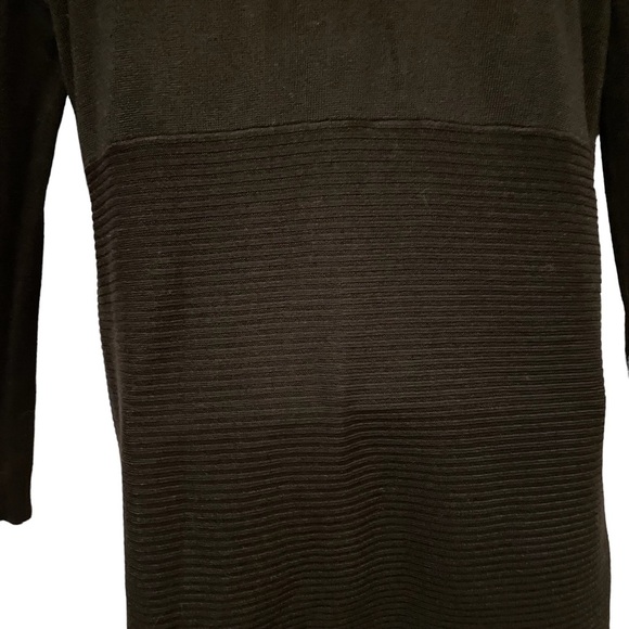 Worthington Black Open Front Cardigan Sweater Lightweight Zipper Accents XS - Picture 4 of 6